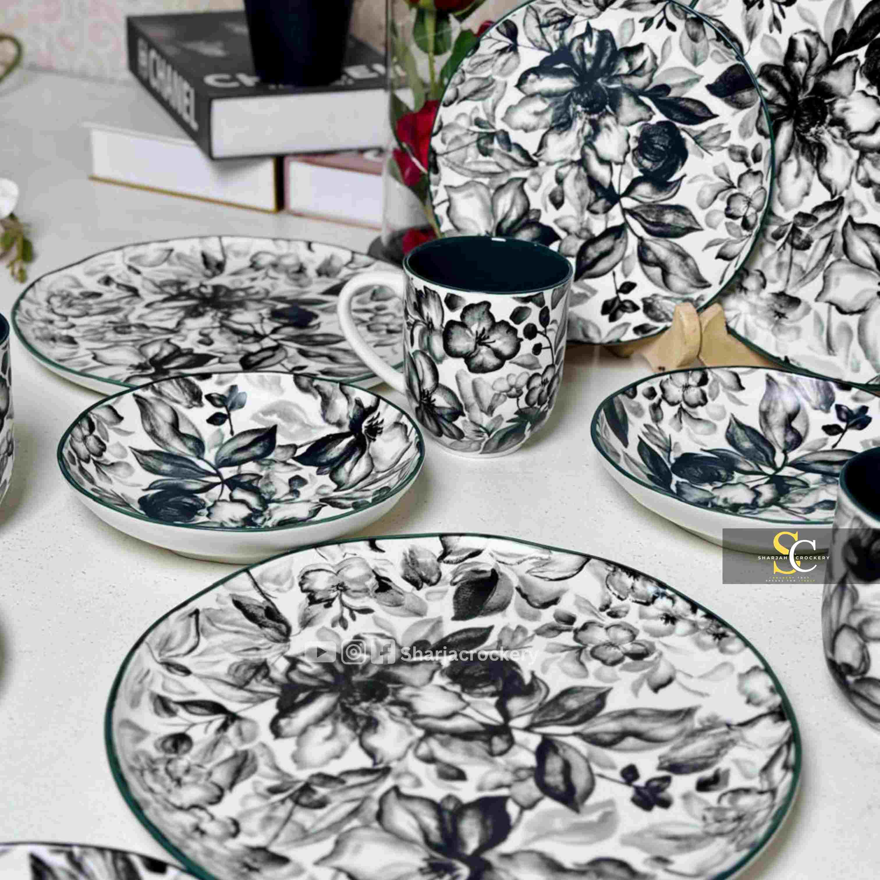 6-Piece Breakfast Sets  Cherry Delight & Monochrome Floral