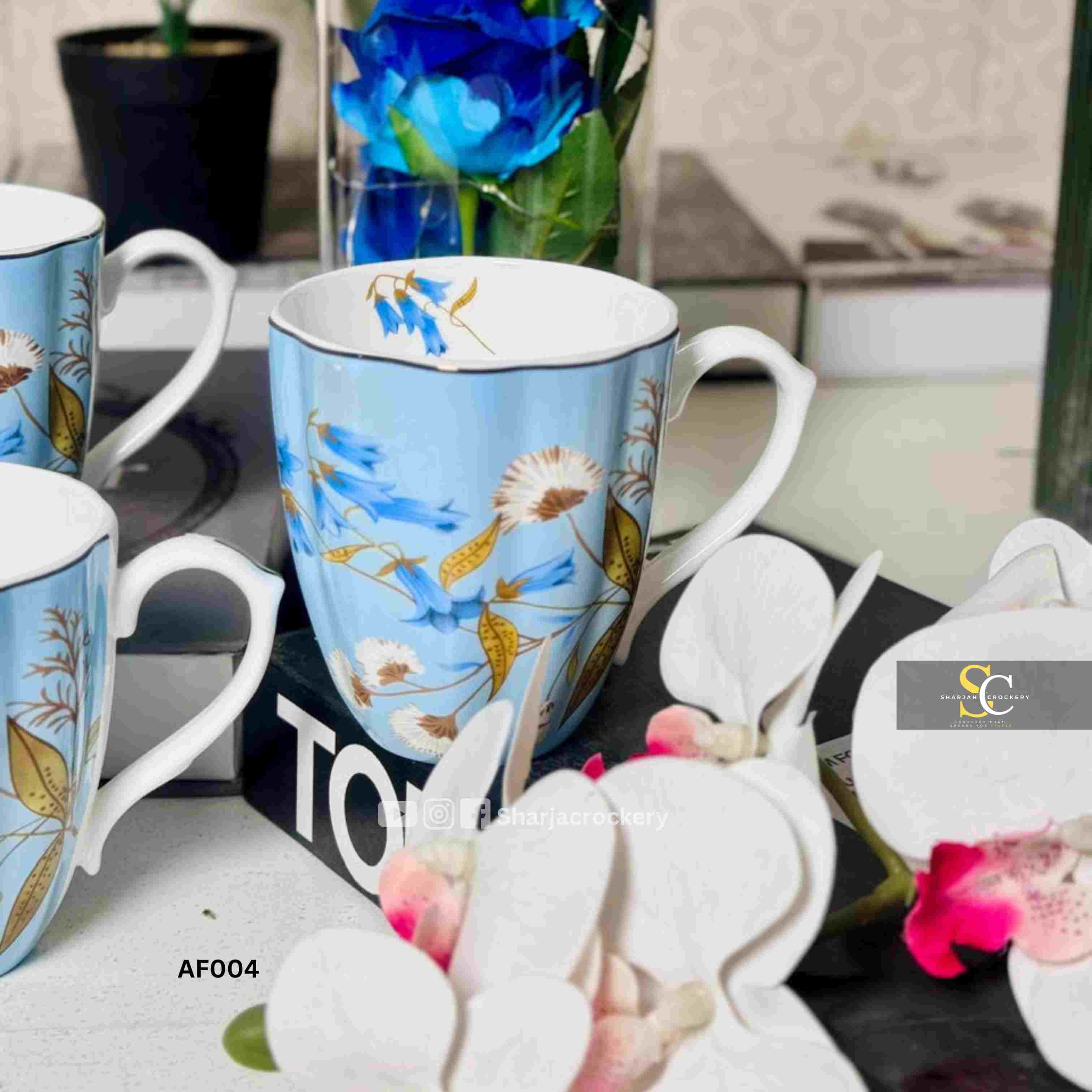 Elegant Single Mugs Collection 8 Beautiful Floral Designs. Elegant Coffee & Tea Mugs