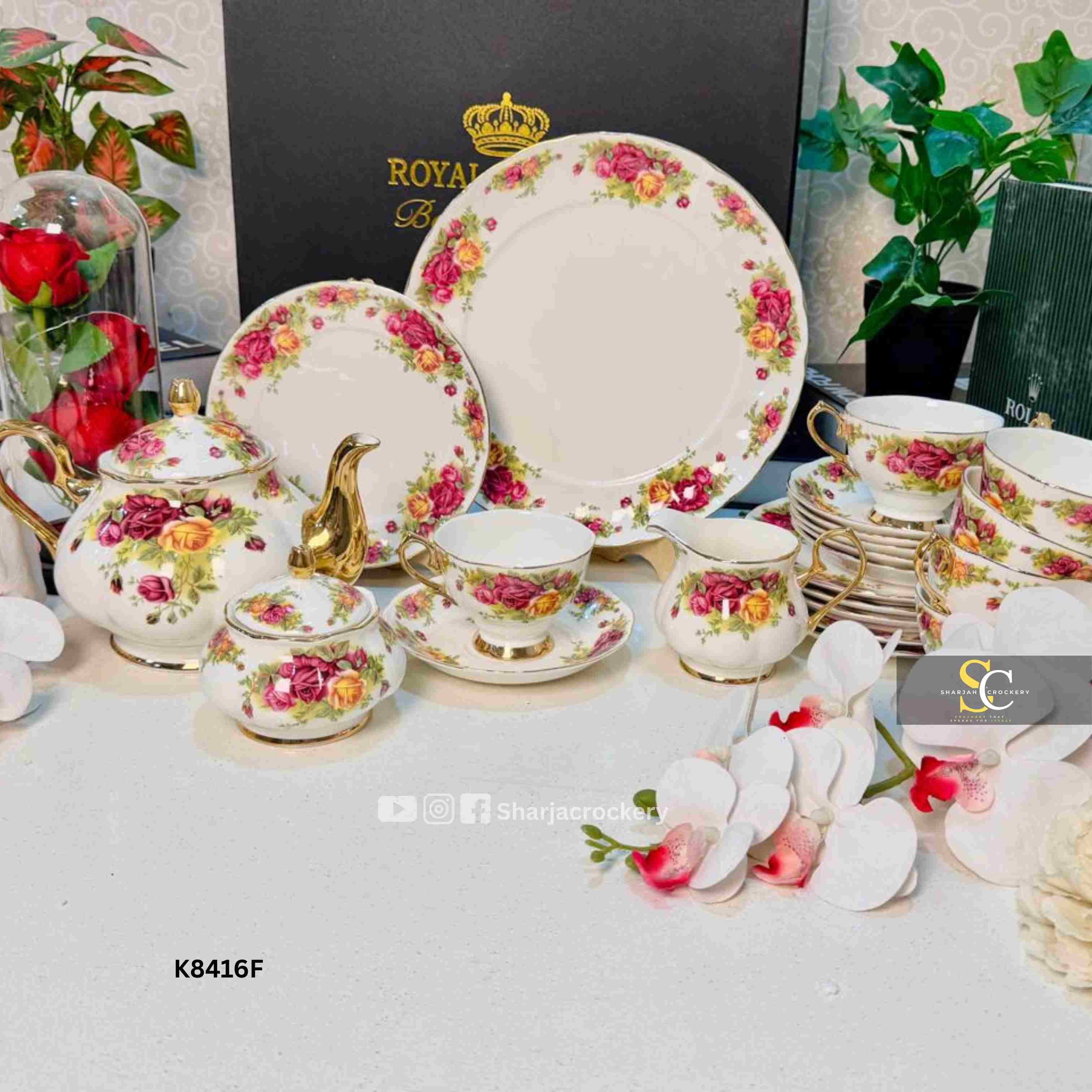 Royal Albart 24-Piece Floral High Tea Set Collection 🌸