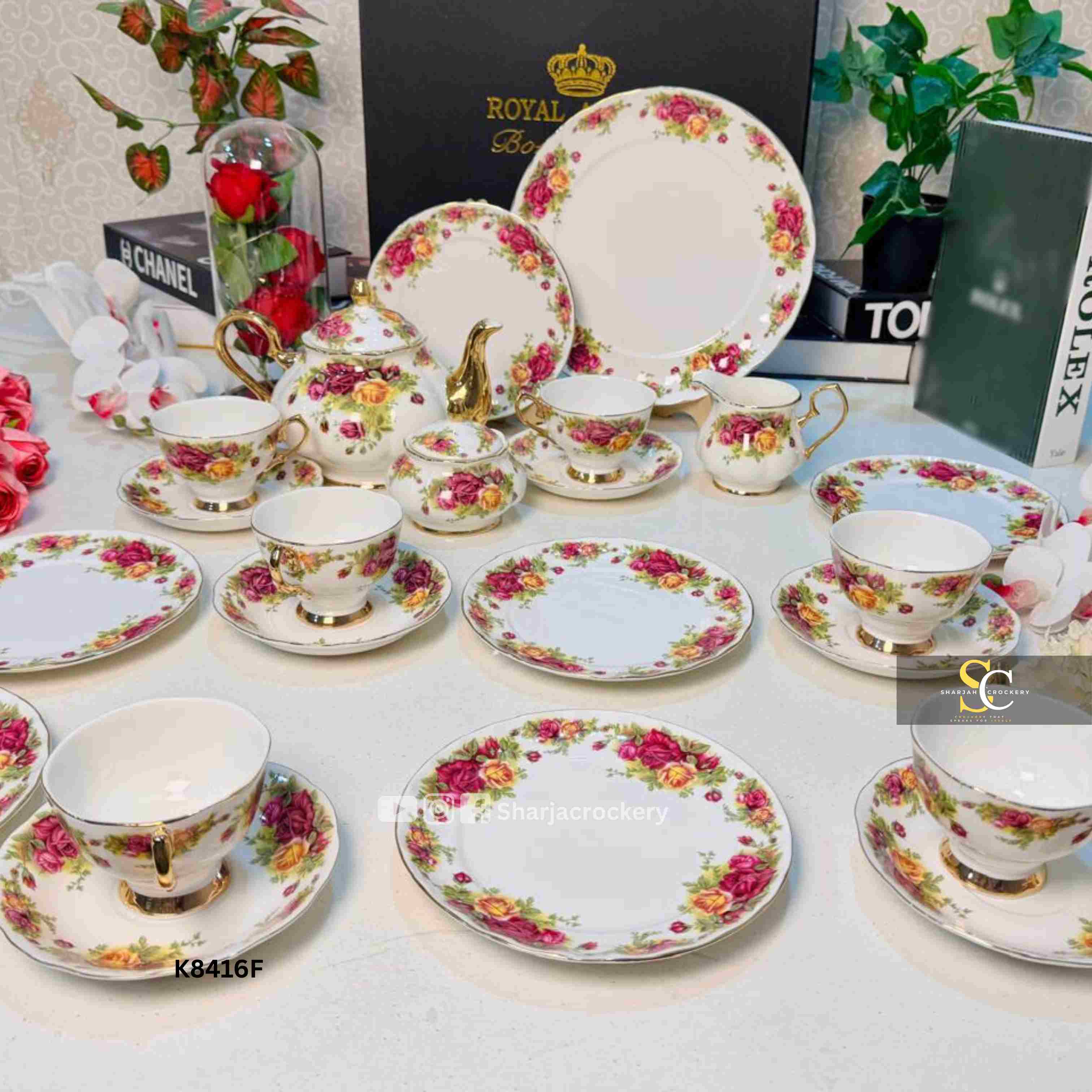 Royal Albart 24-Piece Floral High Tea Set Collection 🌸