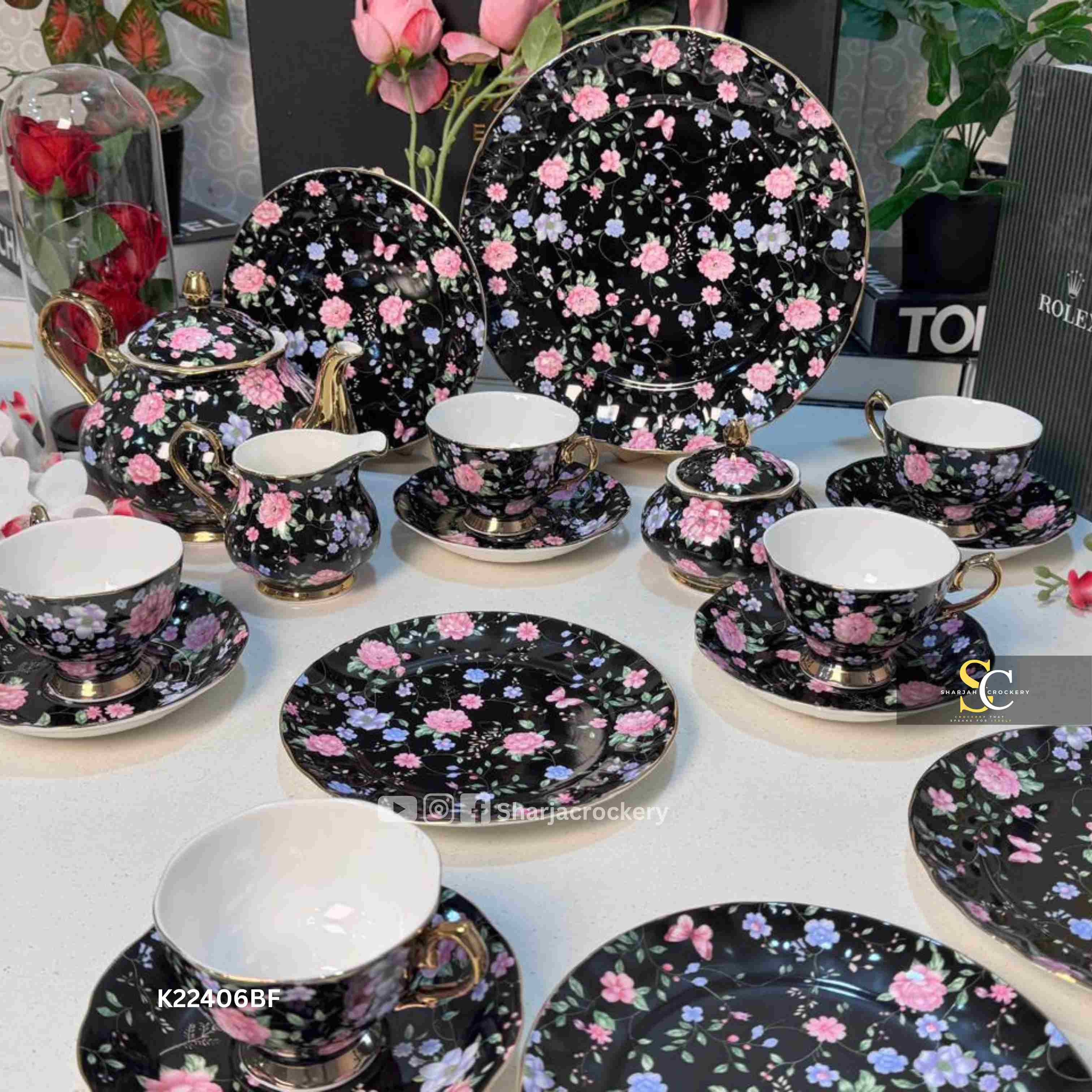 Royal Albart 24-Piece Floral High Tea Set Collection 🌸