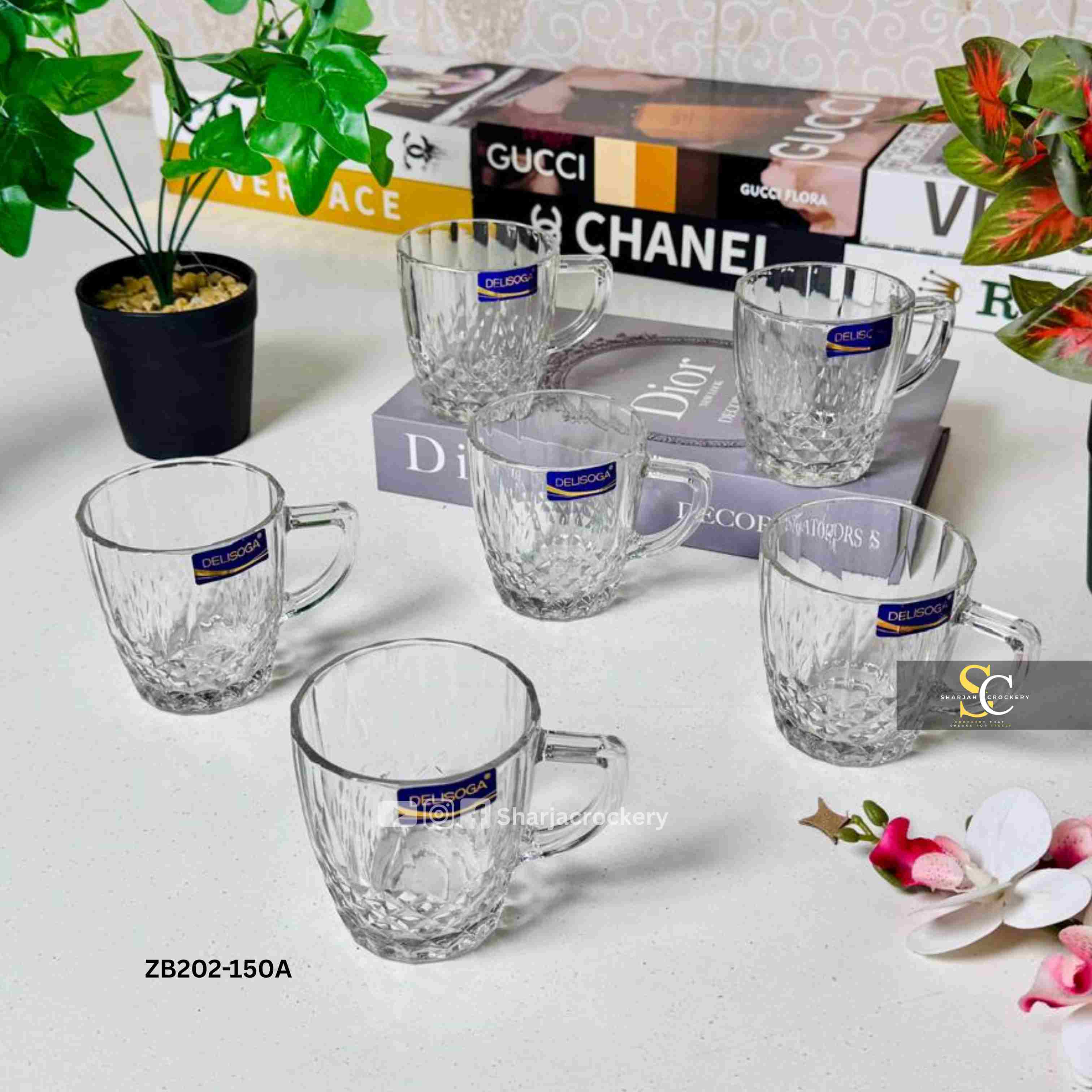 Premium Hammered & Diamond Cut Cups for Tea/Coffee