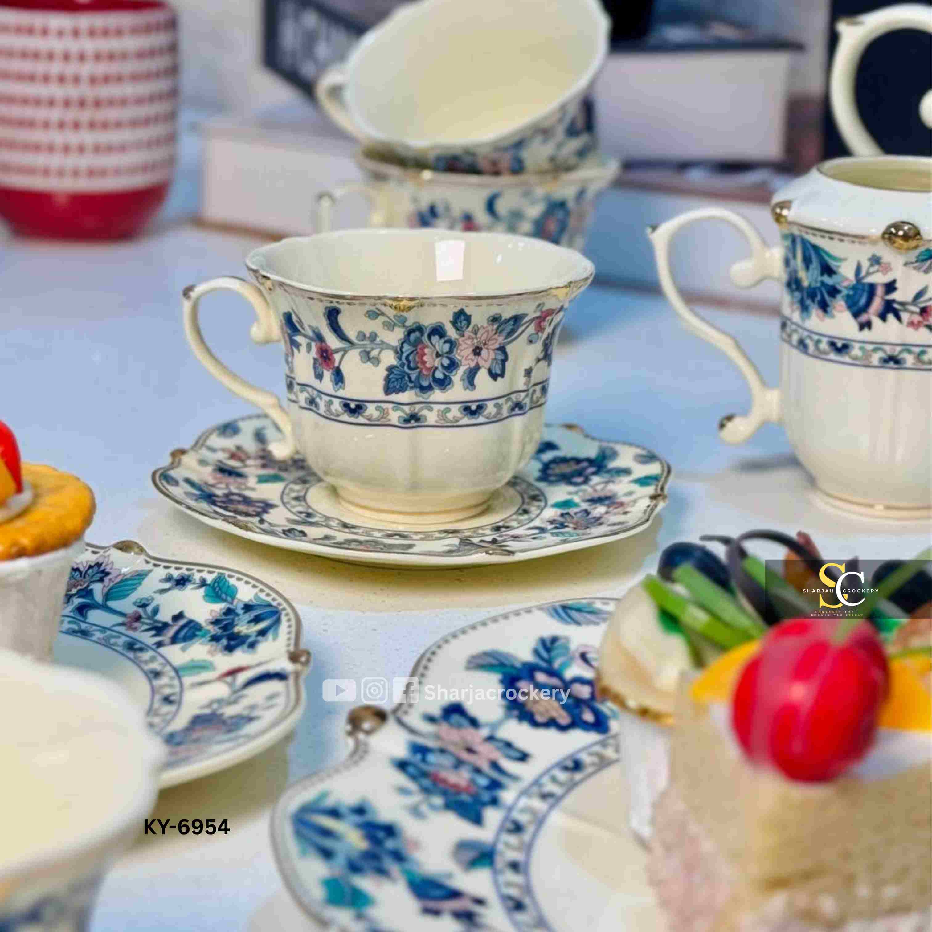 Royal Albart 32-Piece Floral High Tea Set Collection
