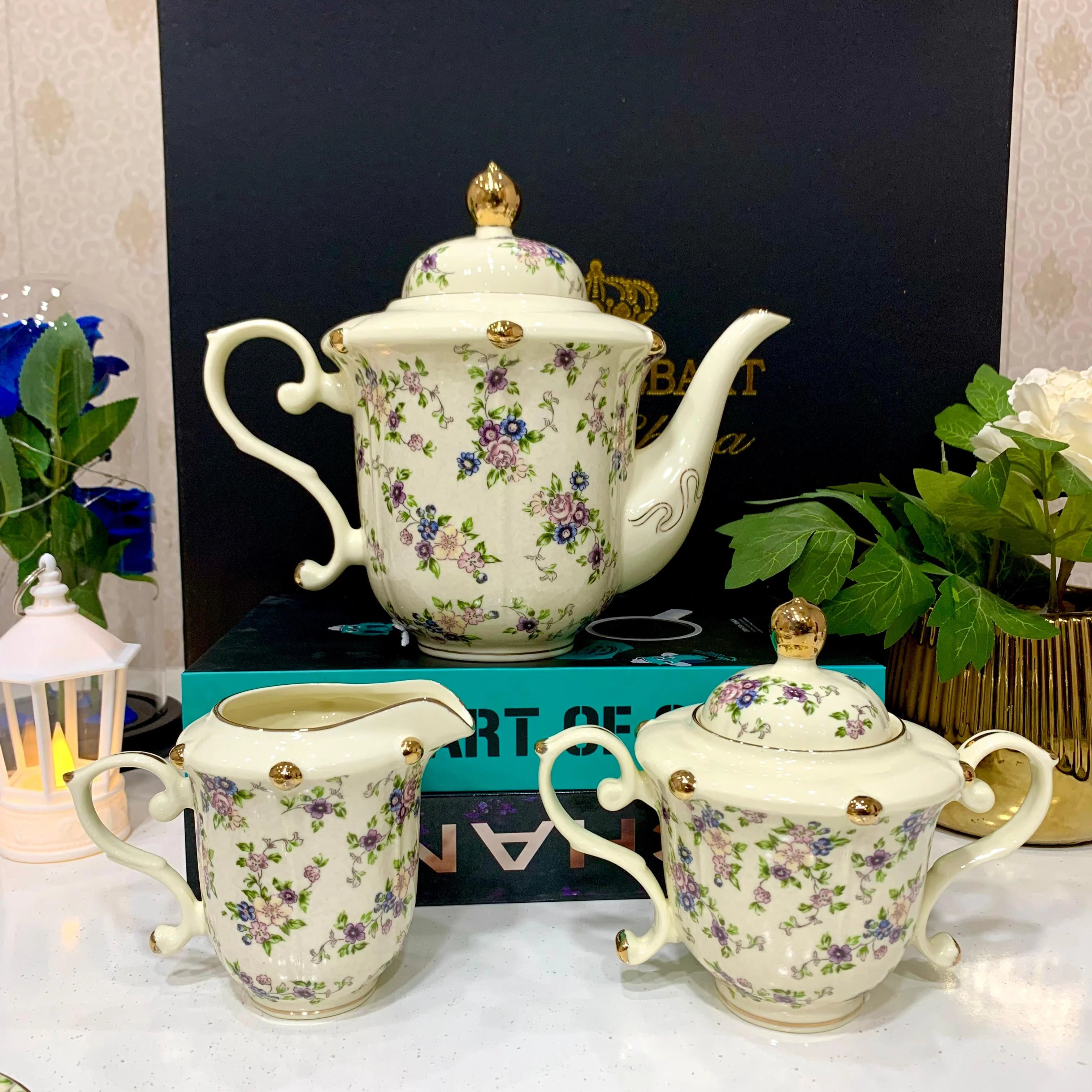 Royal Albart 32-Piece Floral High Tea Set Collection